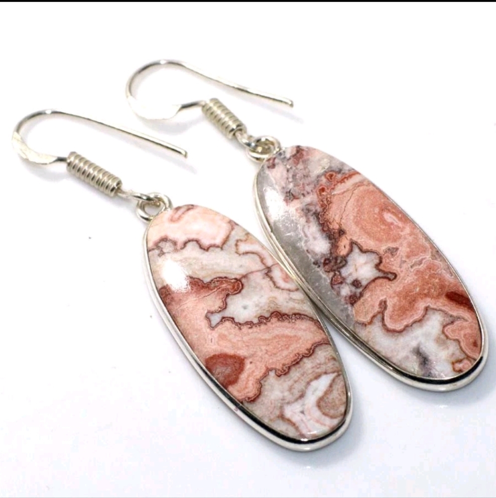 925 Sterling Silver Mexican Laguna Lace Crystal Earrings